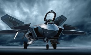 印度班加罗尔空军基地停机坪上,一架苏-30MKI重型战斗机展开双翼